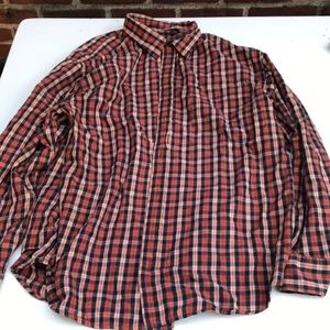 Orange Plaid Men’s Long Sleeve shirt in XXL from Nautica Jeans Co